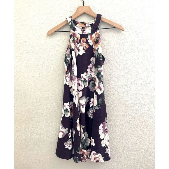 Altar'd State Sleeveless Floral Skater Dress Size Small - Picture 1 of 7